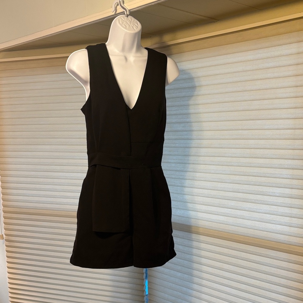 GB Girls Elegant Black V-Neck Jumpsuit